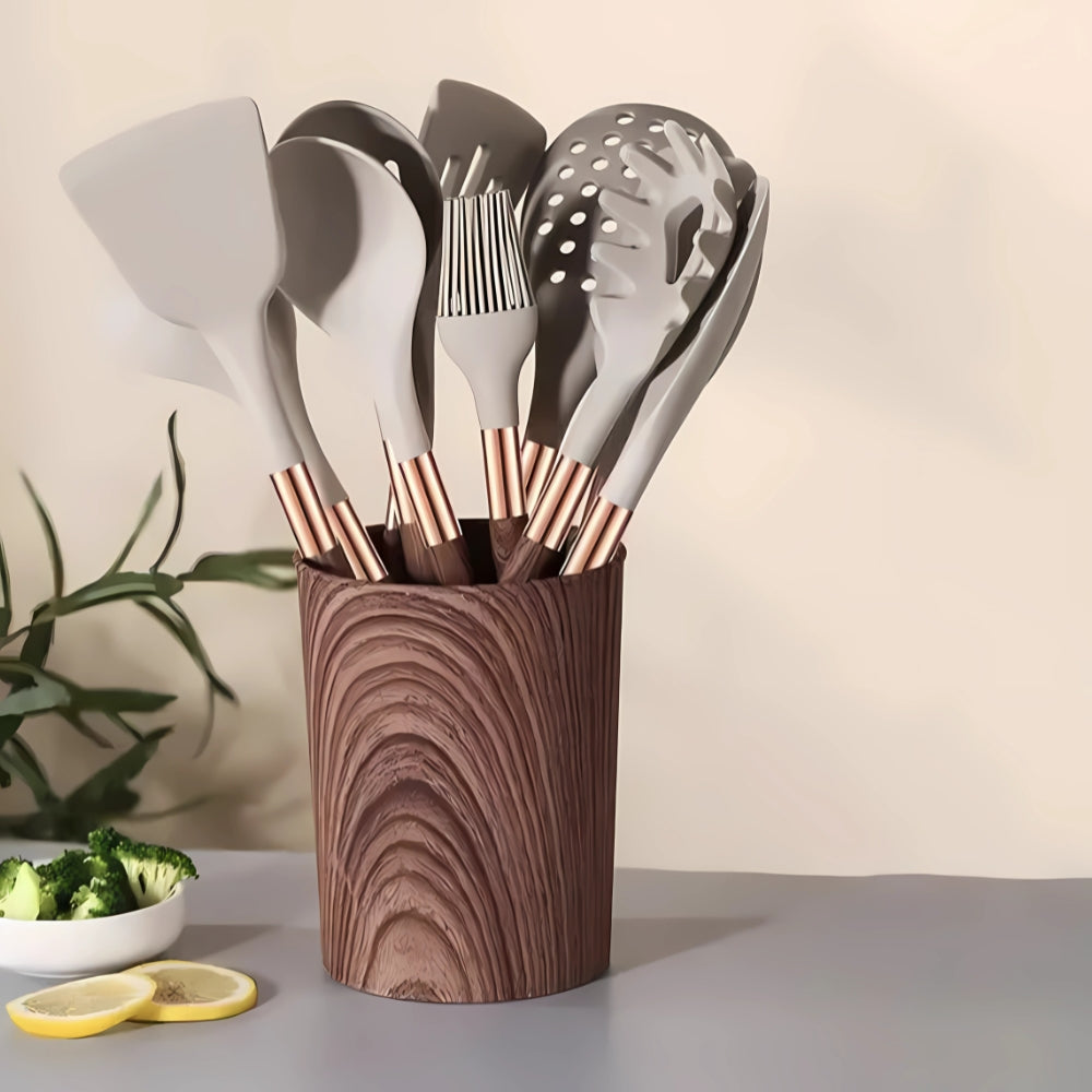 Set di Utensili da Cucina Premium | Set di Utensili da Cucina in Silicone | Utensili da Cucina 10 Pezzi | Culinora