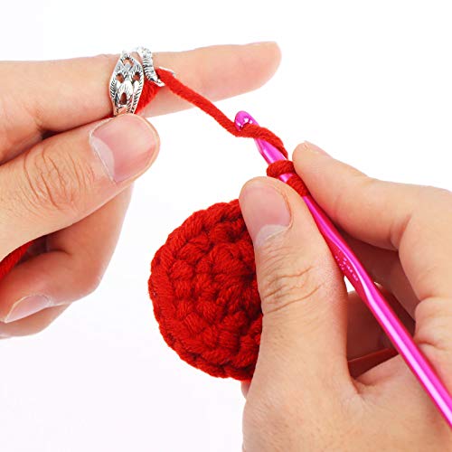 StrickRing | Anello di guida del filo regolabile per uncinetto e maglia | Tensione uniforme e meno affaticamento delle mani | Offerta 1+1 GRATIS