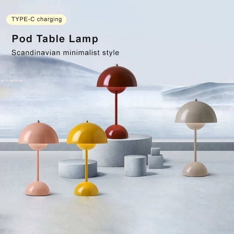 Lampada da tavolo LED Lumora | Dimmerabile in 3 livelli | Ricaricabile tramite USB | Design scandinavo