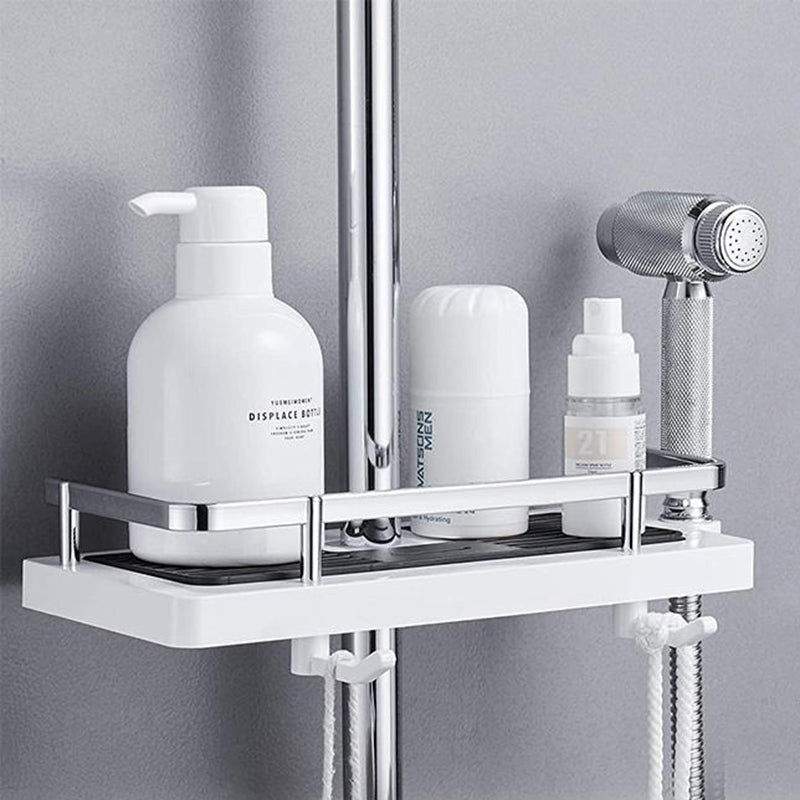 ShowerCaddy | Mensola per doccia senza forare | Supporto regolabile per barre da bagno | Inossidabile e stabile | Sistema di organizzazione per shampoo e accessori