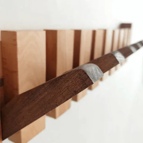 Kaeluo Appendiabiti in Legno da Parete con Tema Pianoforte per Cappelli e Sciarpe