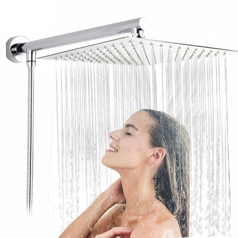 Doccia a pioggia montata a parete - Ultra Sottile - Design Elegante - Acciaio Inossidabile