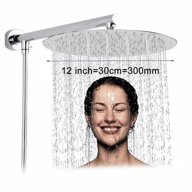 Doccia a pioggia montata a parete - Ultra Sottile - Design Elegante - Acciaio Inossidabile