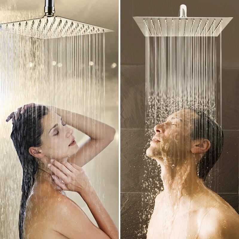 Doccia a pioggia montata a parete - Ultra Sottile - Design Elegante - Acciaio Inossidabile