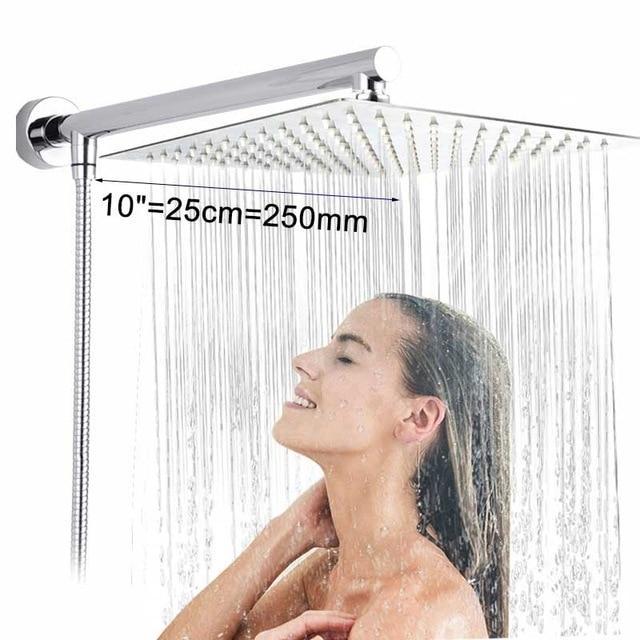 Doccia a pioggia montata a parete - Ultra Sottile - Design Elegante - Acciaio Inossidabile