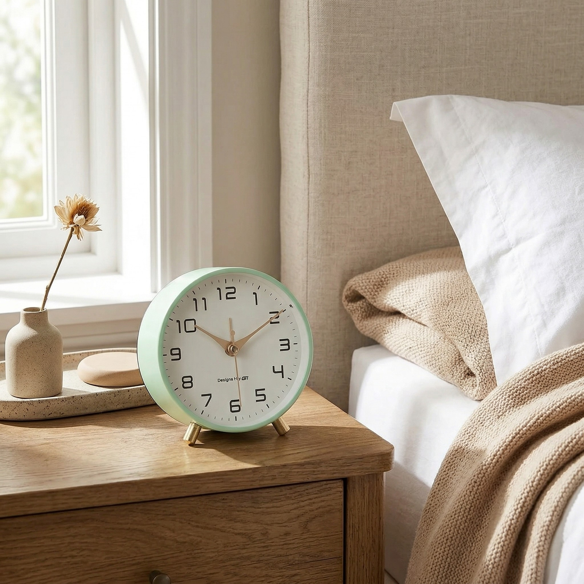 Orologio da Tavolo Silenzioso Design Scandinavo Moderno Stile Minimalista