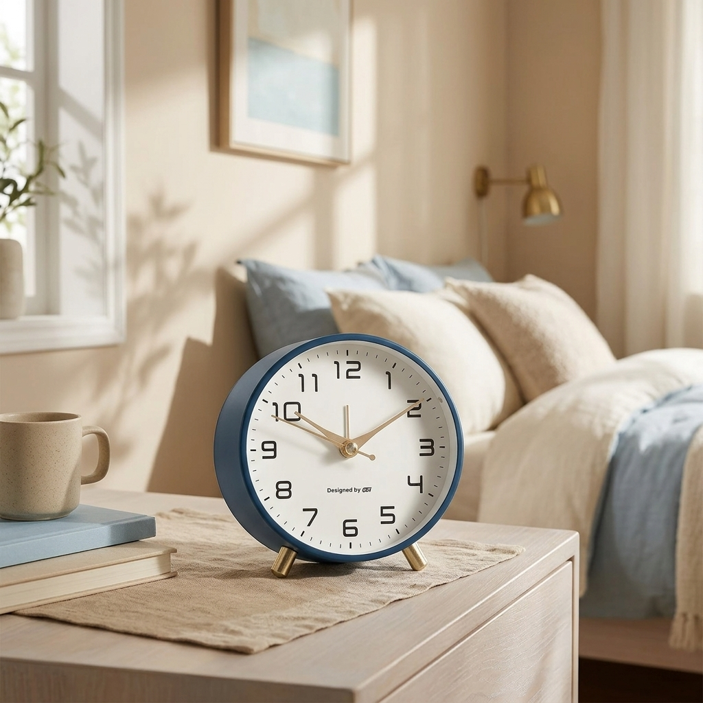 Orologio da Tavolo Silenzioso Design Scandinavo Moderno Stile Minimalista