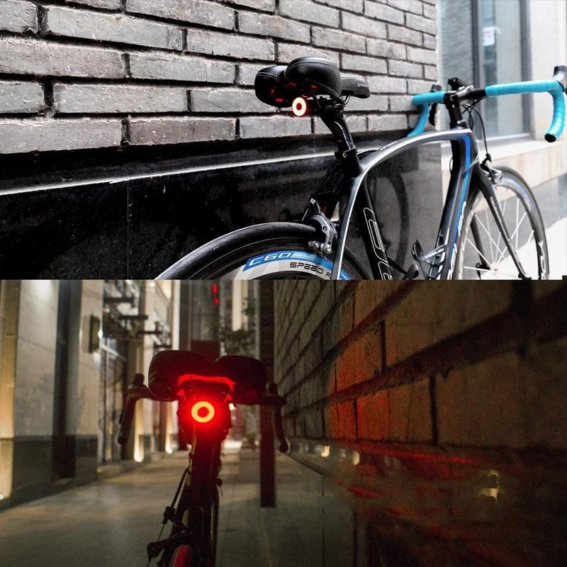 Faro posteriore e luce freno per bicicletta e bici da corsa con 6 modalità e batteria | Lumirad