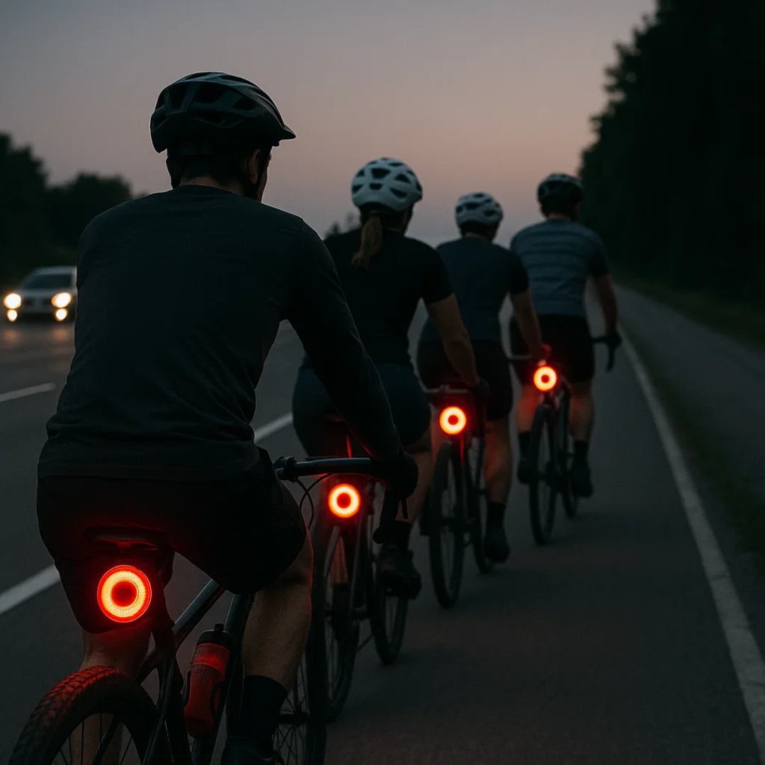 Faro posteriore e luce freno per bicicletta e bici da corsa con 6 modalità e batteria | Lumirad