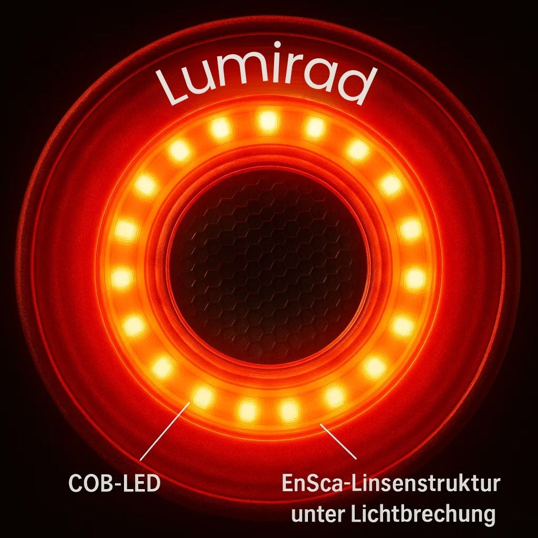 Faro posteriore e luce freno per bicicletta e bici da corsa con 6 modalità e batteria | Lumirad