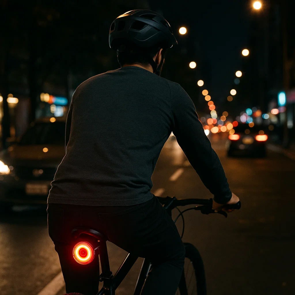 Faro posteriore e luce freno per bicicletta e bici da corsa con 6 modalità e batteria | Lumirad