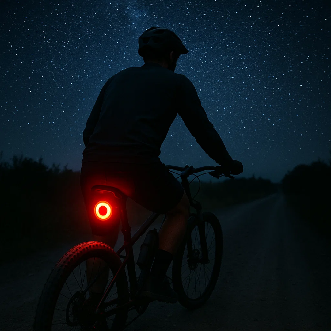 Faro posteriore e luce freno per bicicletta e bici da corsa con 6 modalità e batteria | Lumirad