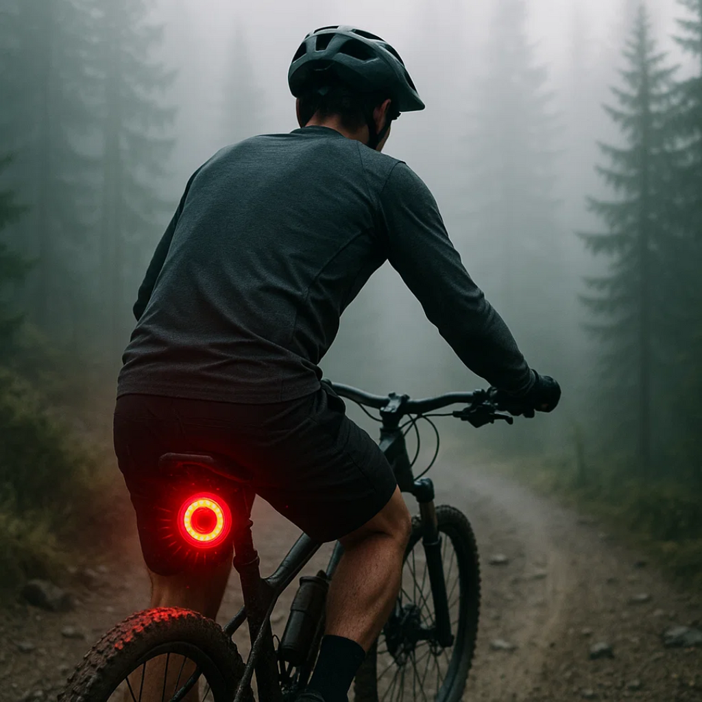 Faro posteriore e luce freno per bicicletta e bici da corsa con 6 modalità e batteria | Lumirad