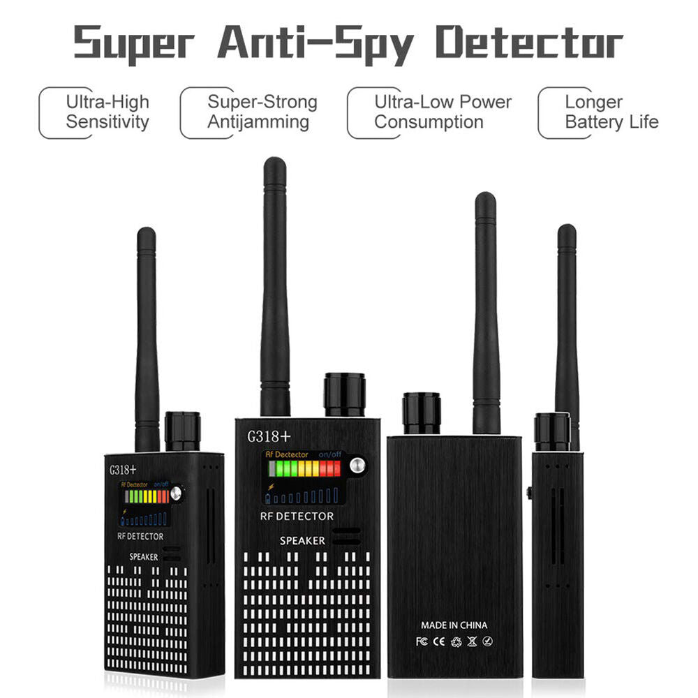 Rilevatore di segnali di spionaggio, rilevatore HF, telecamera nascosta, lente laser, localizzatore di dispositivi GSM-GPS
