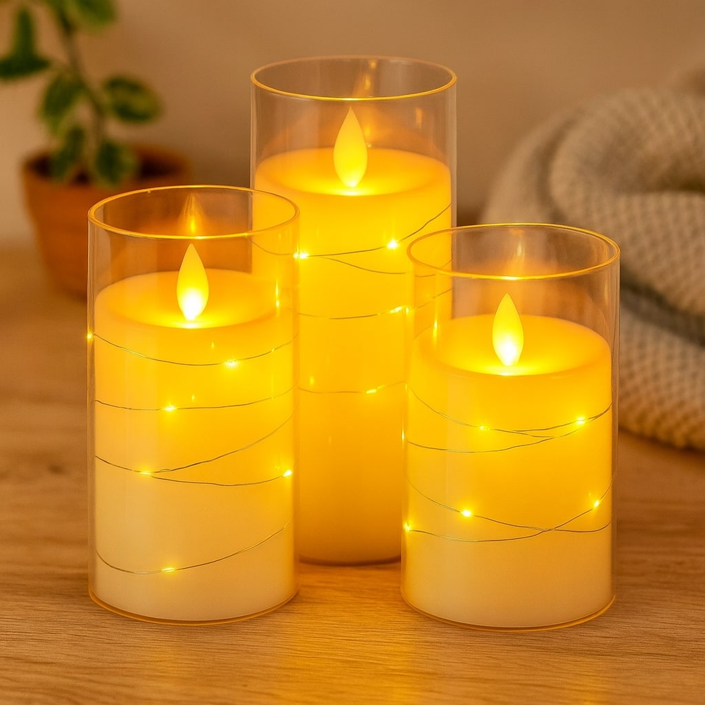Candele LED con telecomando e timer | Set di candele LED | ScheinLicht