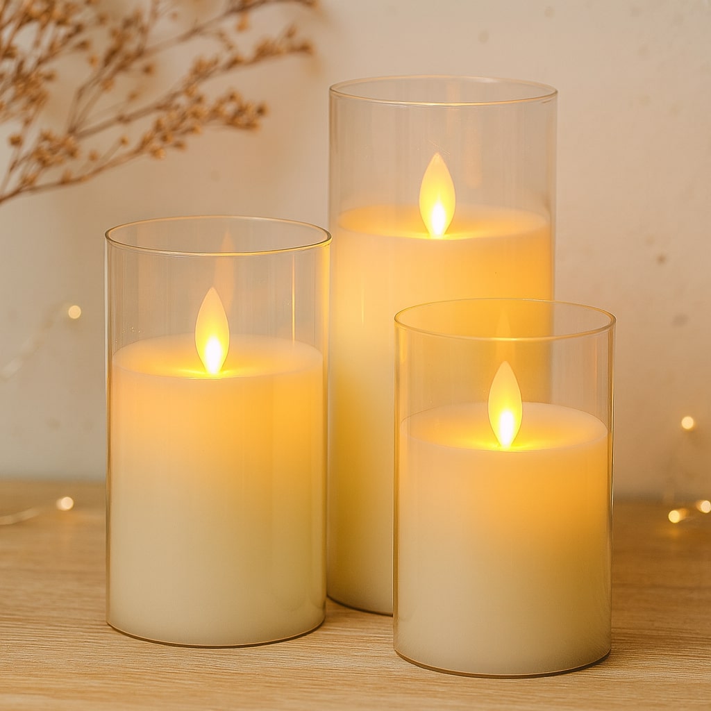 Candele LED con telecomando e timer | Set di candele LED | ScheinLicht