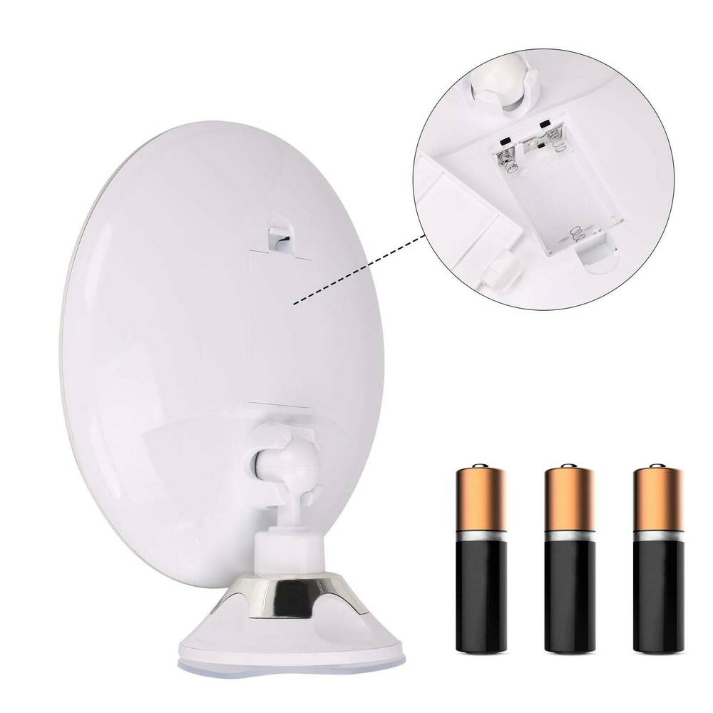 Specchio per trucco con luce e ingrandimento 10x | Specchio LED illuminato rotondo | Kosmetix