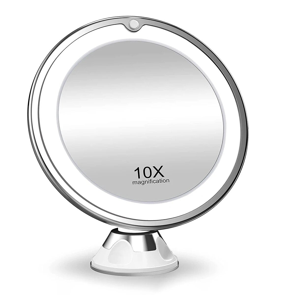 Specchio per trucco con luce e ingrandimento 10x | Specchio LED illuminato rotondo | Kosmetix