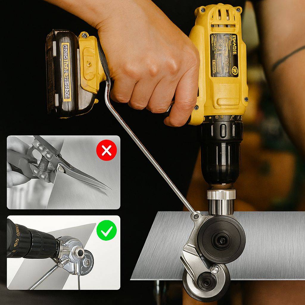 Strumento per il taglio dei metalli | Accessorio per trapano per taglio preciso di lamiere | TaglioPro