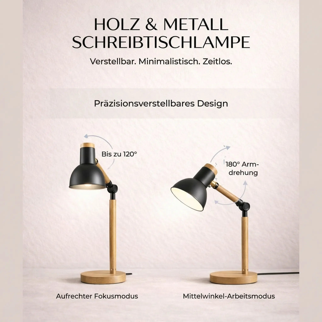 Lampada da scrivania in legno | Lampada da tavolo | LegnoLuce