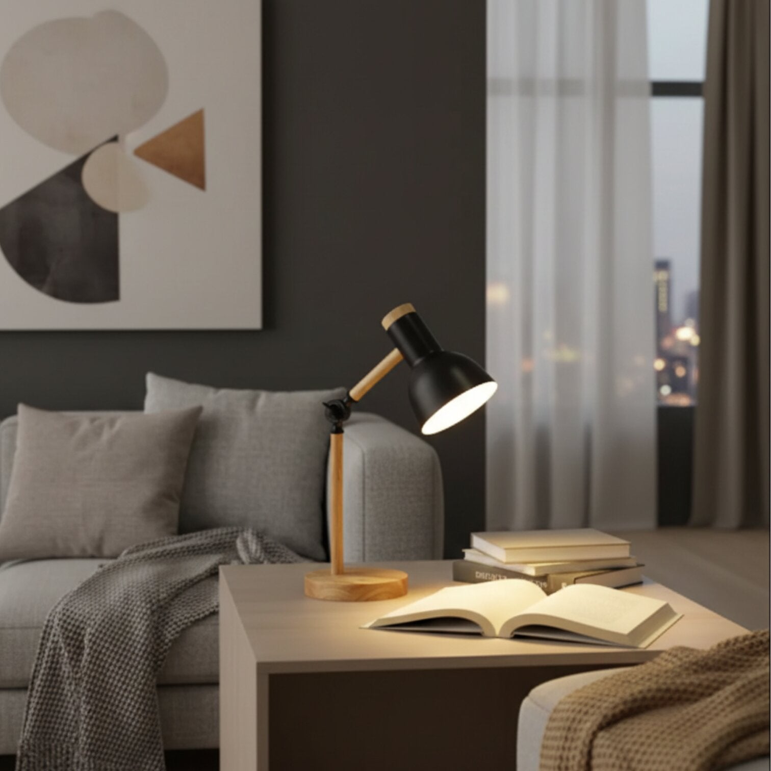 Lampada da scrivania in legno | Lampada da tavolo | LegnoLuce