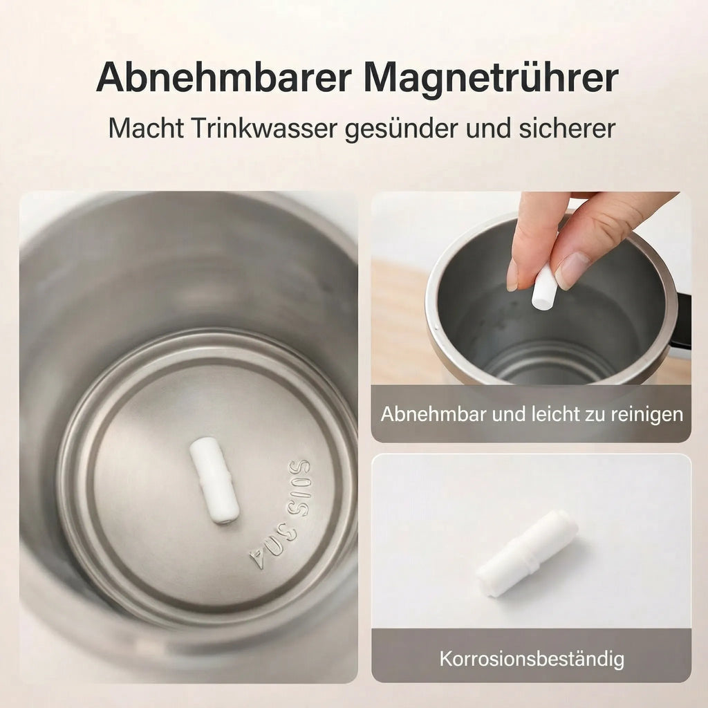 Tazza auto-mescolante con LCD e USB | Tazza automatica per caffè e altro | RührMeister