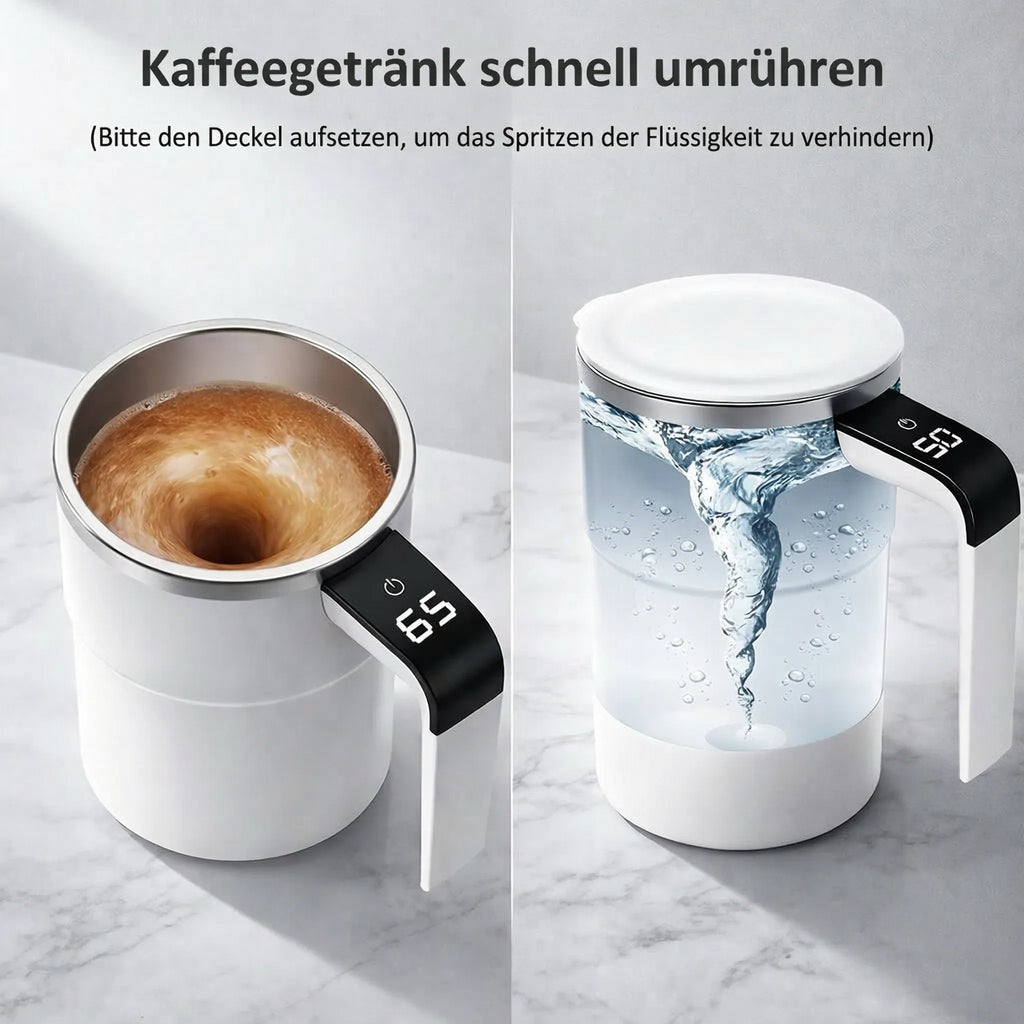 Tazza auto-mescolante con LCD e USB | Tazza automatica per caffè e altro | RührMeister