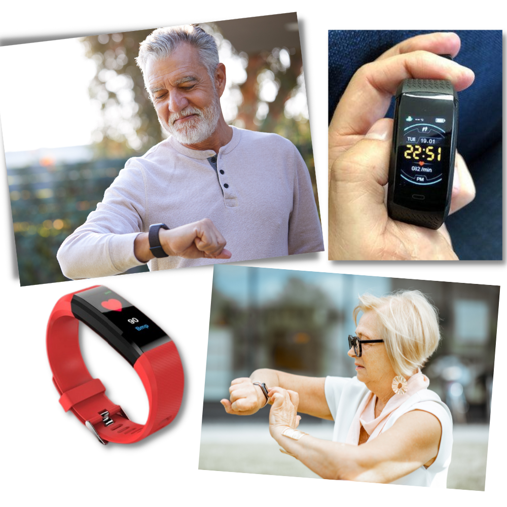Smartwatch per Anziani | Frequenza Cardiaca & Pressione Sanguigna sempre in vista
