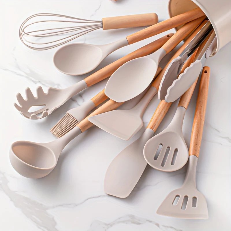 Set di utensili da cucina in silicone di alta qualità - Durevole e resistente al calore