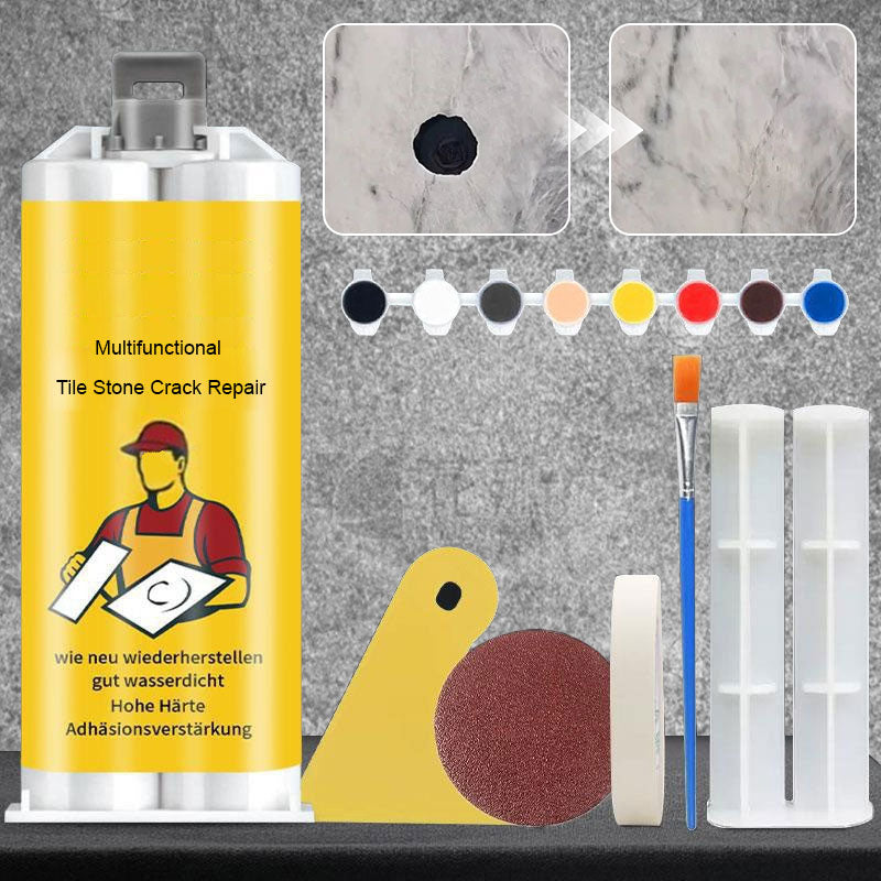 Set di riparazione per piastrelle e pietre LuxuraFix | Set di alta qualità per una riparazione senza sforzo di piastrelle e pietre