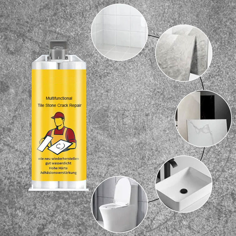 Set di riparazione per piastrelle e pietre LuxuraFix | Set di alta qualità per una riparazione senza sforzo di piastrelle e pietre