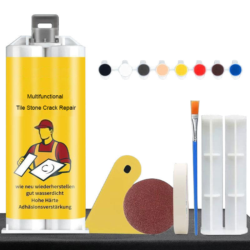 Set di riparazione per piastrelle e pietre LuxuraFix | Set di alta qualità per una riparazione senza sforzo di piastrelle e pietre