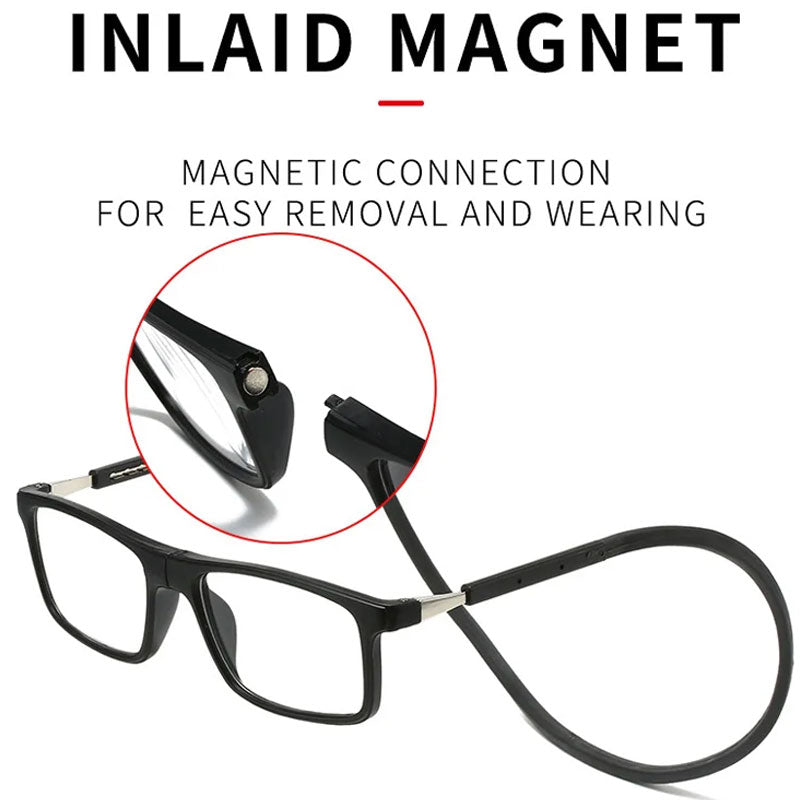 Brehn | Occhiali da lettura magnetici anti-perdita appesi al collo, anti-luce blu