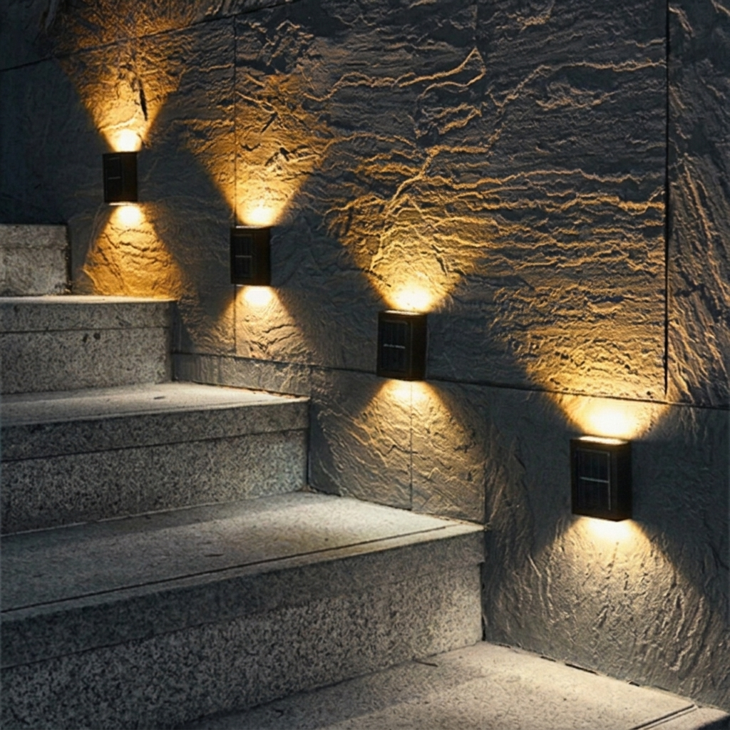 Lampade Solari da Giardino Wireless LED Luci da Parete Esterno con Sensore di Movimento Impermeabili