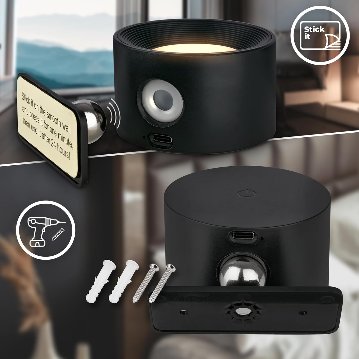 Lampada LED | Lampada con sensore di movimento | Lampada senza fili | Strahl360