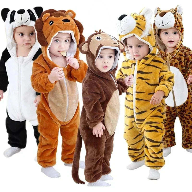 Tutina per neonati | Tutina in pile per bambini | Onesie animale | Wolklin