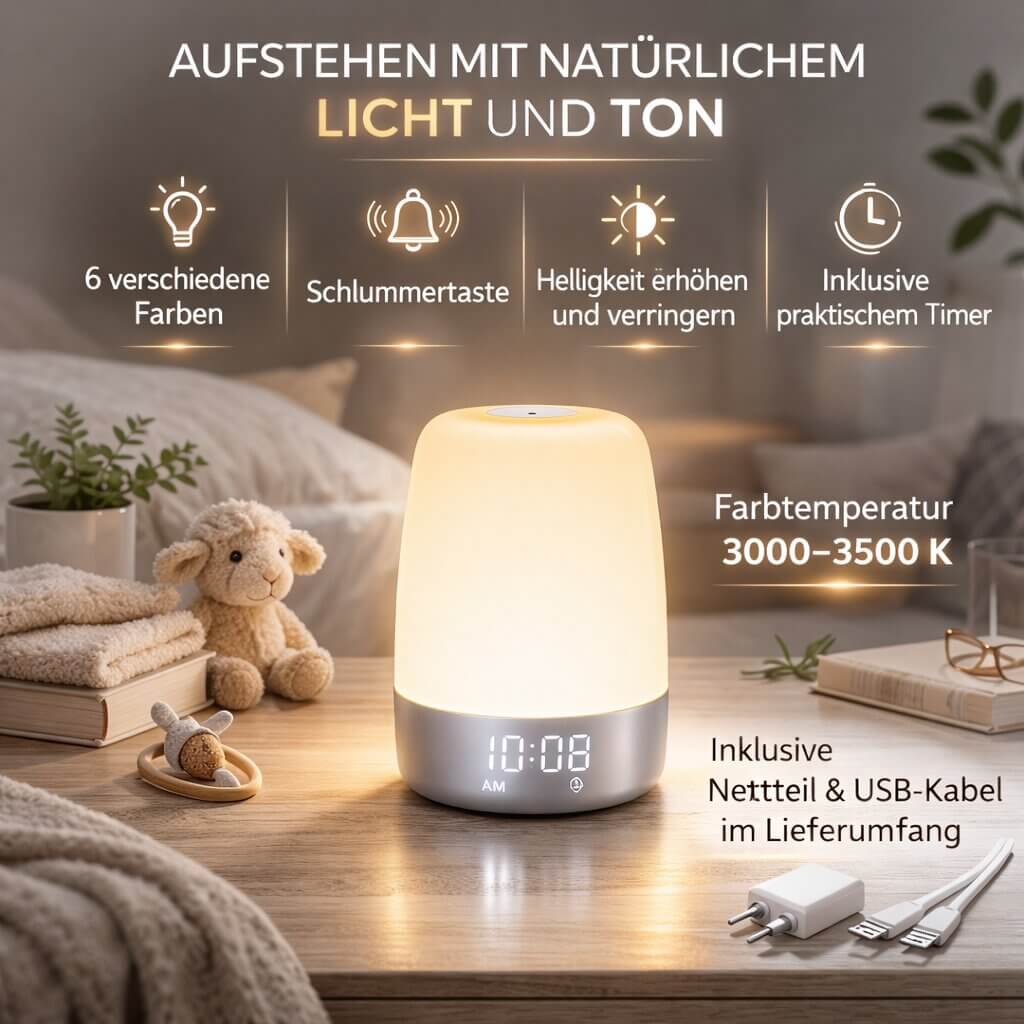 Sveglia con luce naturale | Lampada per luce diurna | Wake Up Light | LichtRise