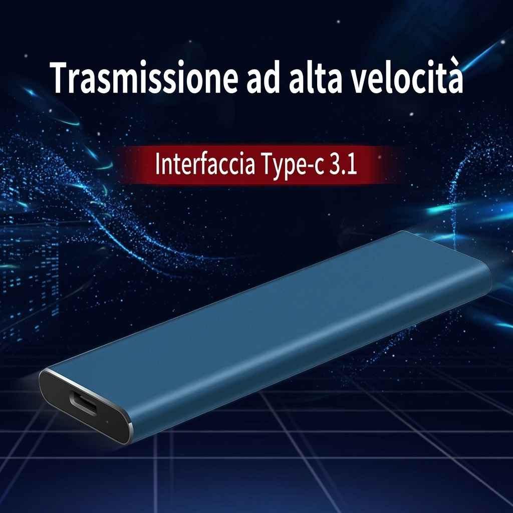 SSD Esterno 4TB Portatile USB C Alta Velocità