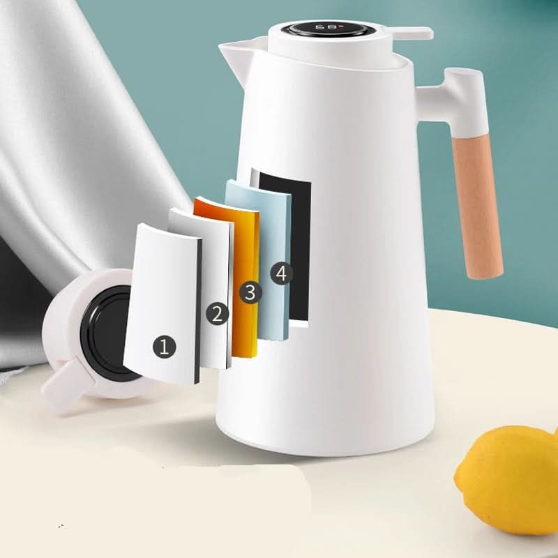 Thermos con indicatore di temperatura | Caraffa isolante da 1 litro per caffè e tè | Heatina