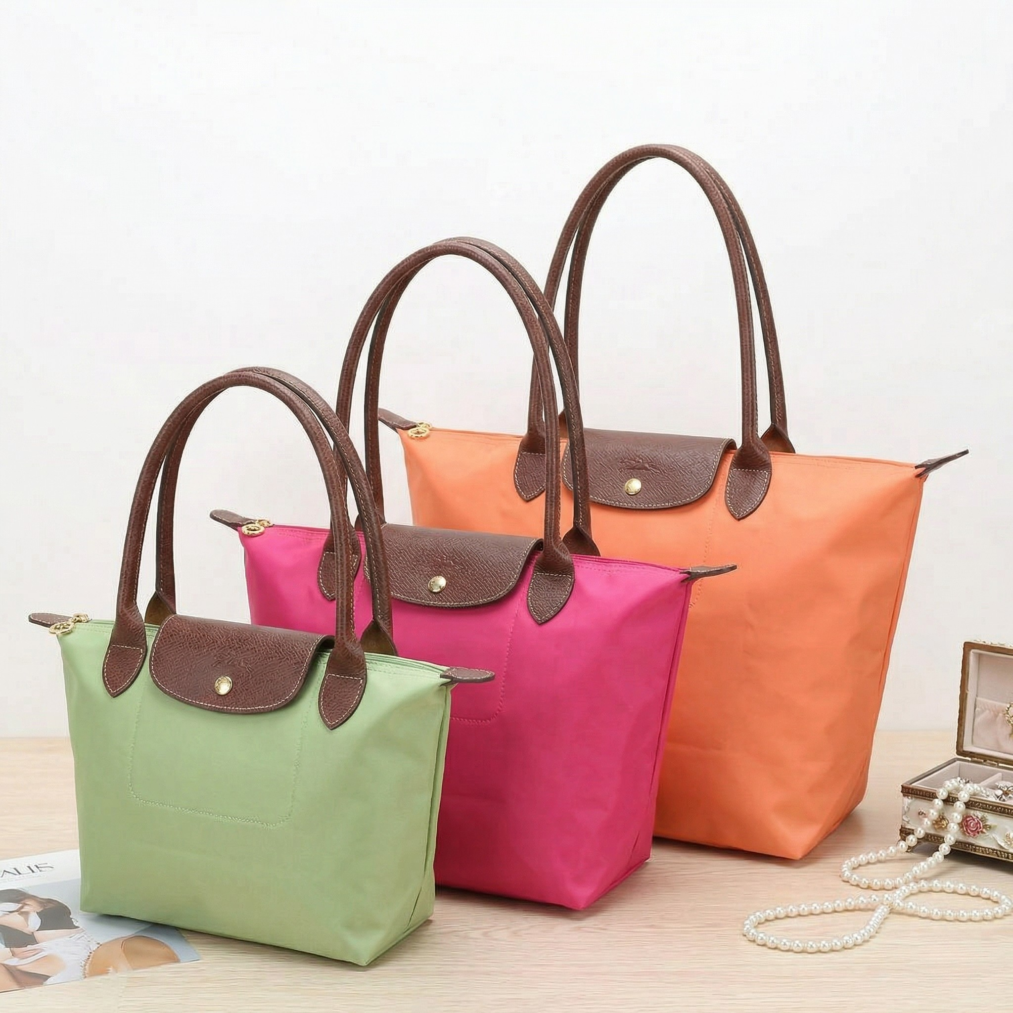 Borsa a Tracolla Oxford Impermeabile Leggera Tote Bag Disponibile in Più Misure