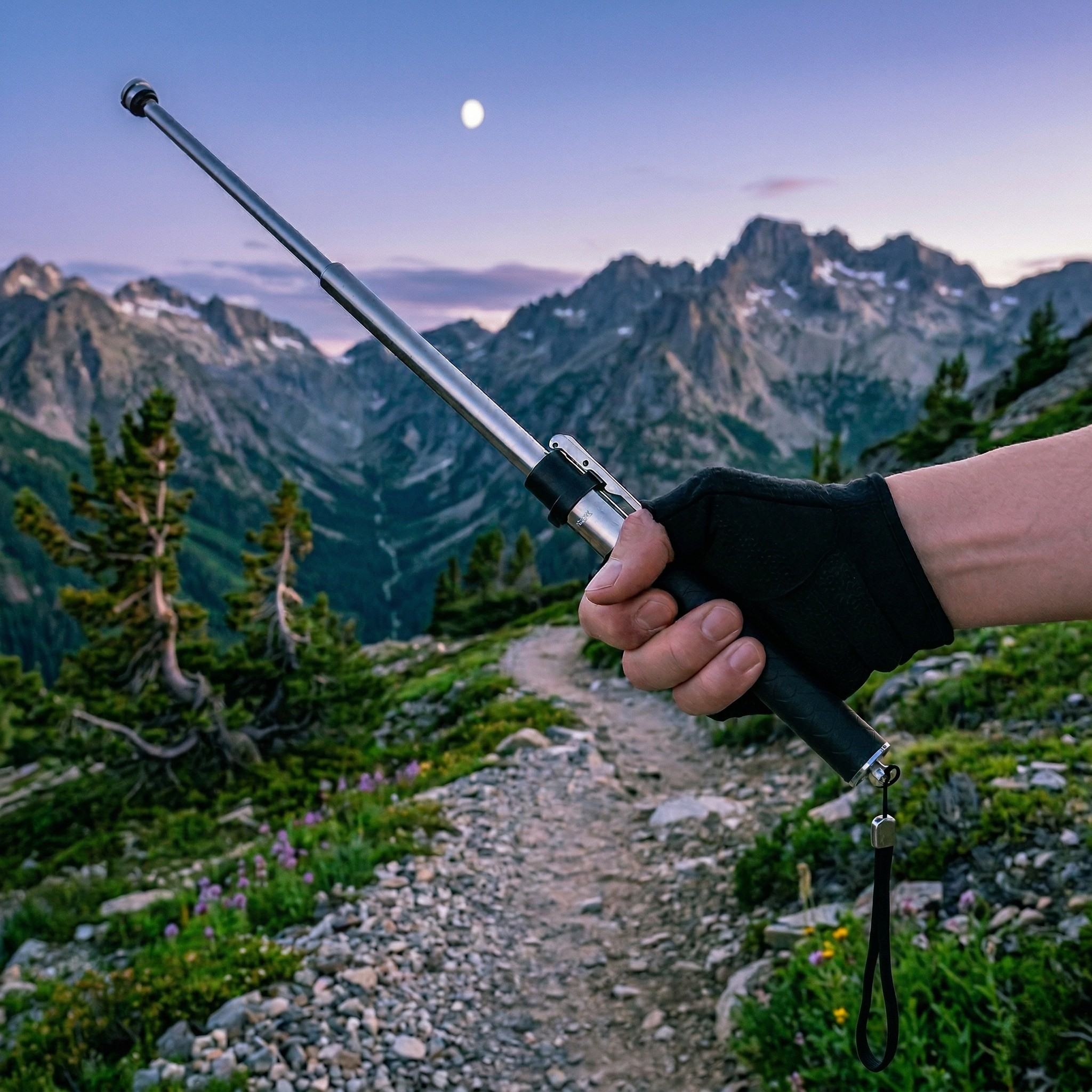 Bastone di Sicurezza Estensibile per Camminata e Outdoor