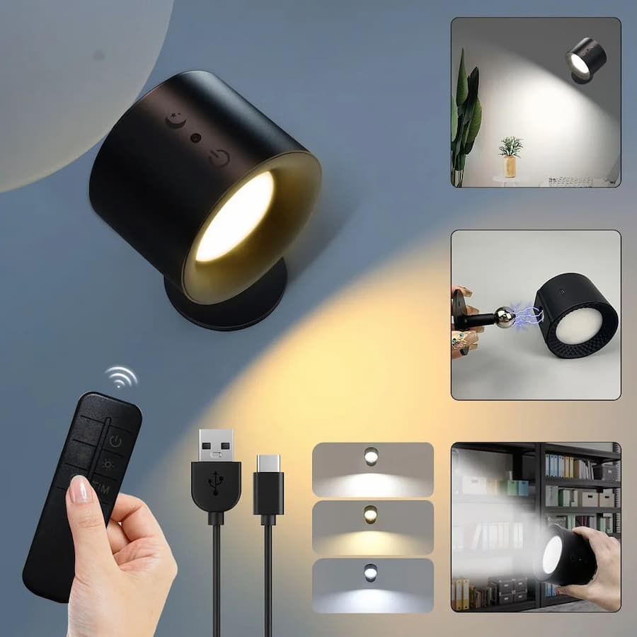 DuoLumen - Lampada da parete LED magnetica a doppio lato