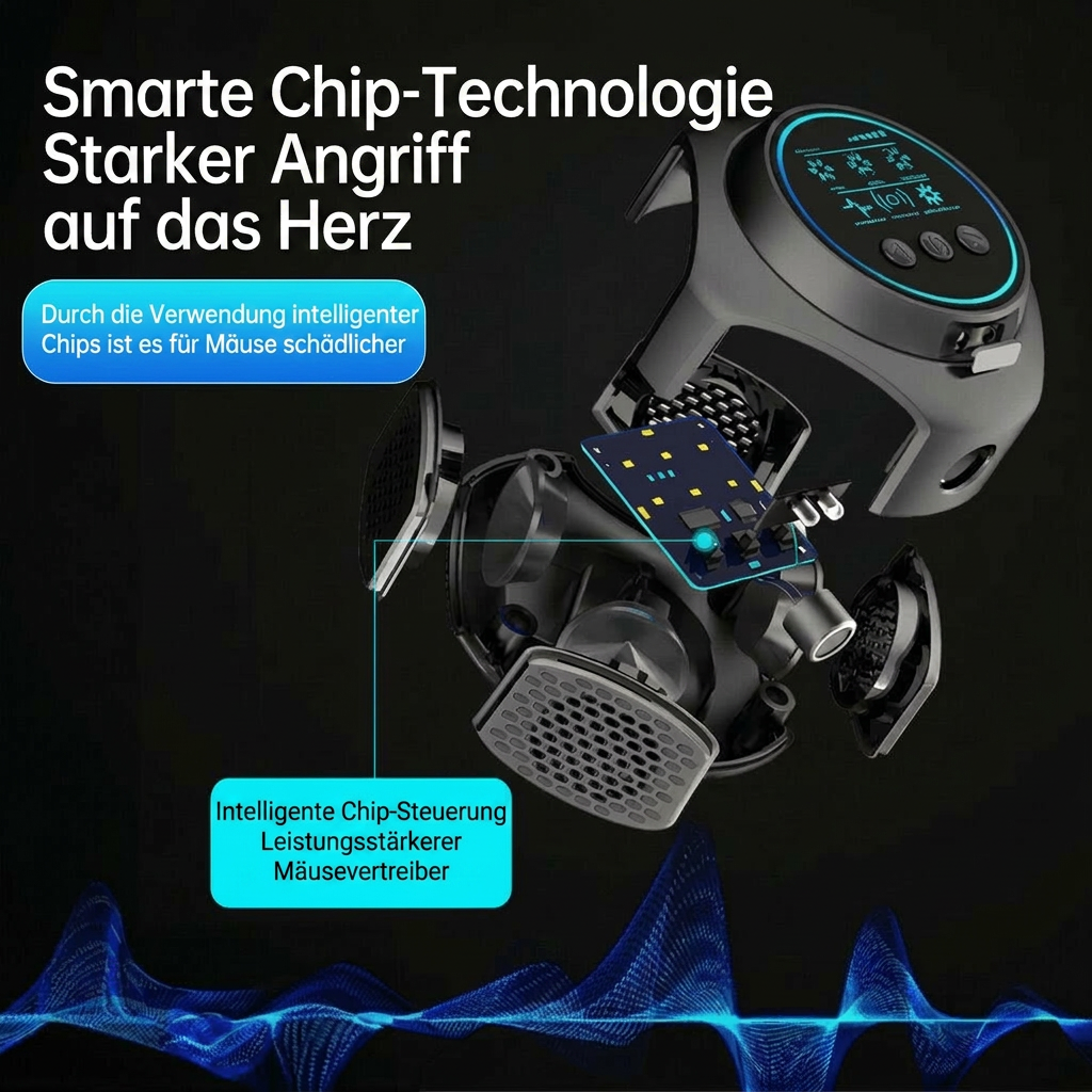 Dispositivo Ultrasuoni per Vespe, Api e Topi | Protezione Antiparassitaria a 360 Gradi per Casa e Terrazza | Schallwacht