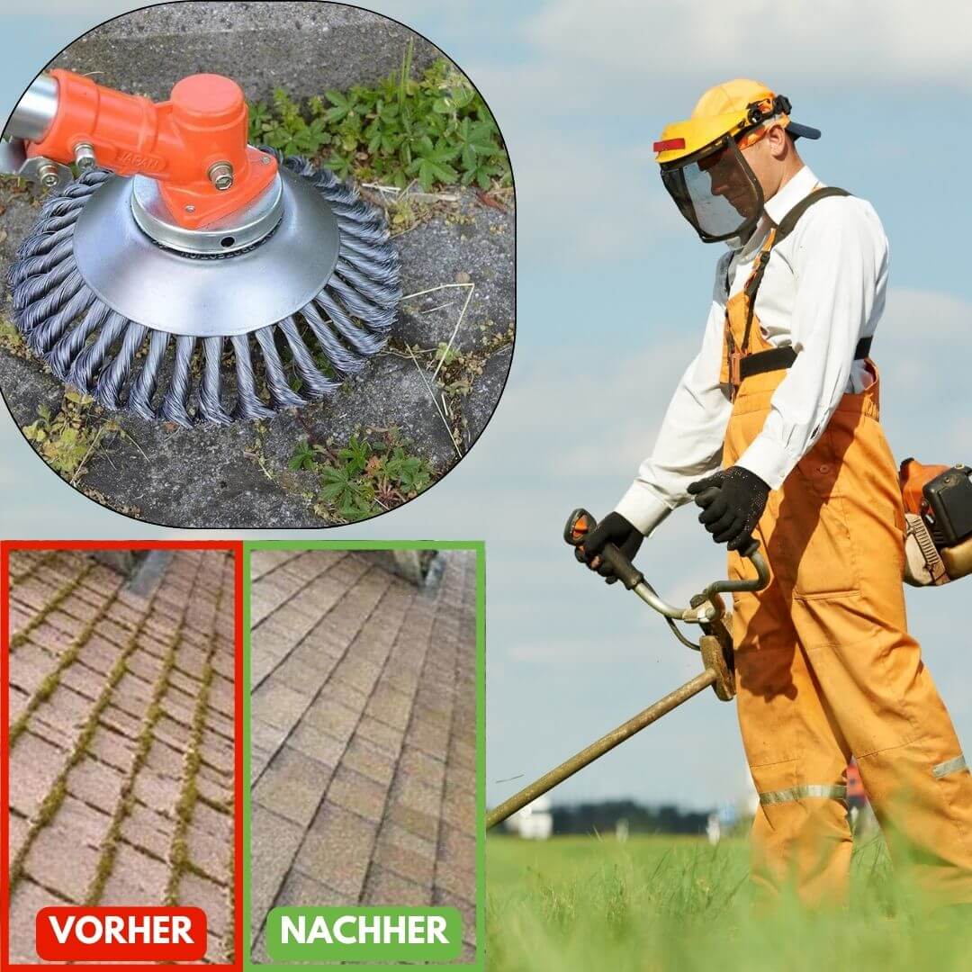 Spazzola per diserbo per decespugliatore | Eliminare le erbacce | GartenStahl