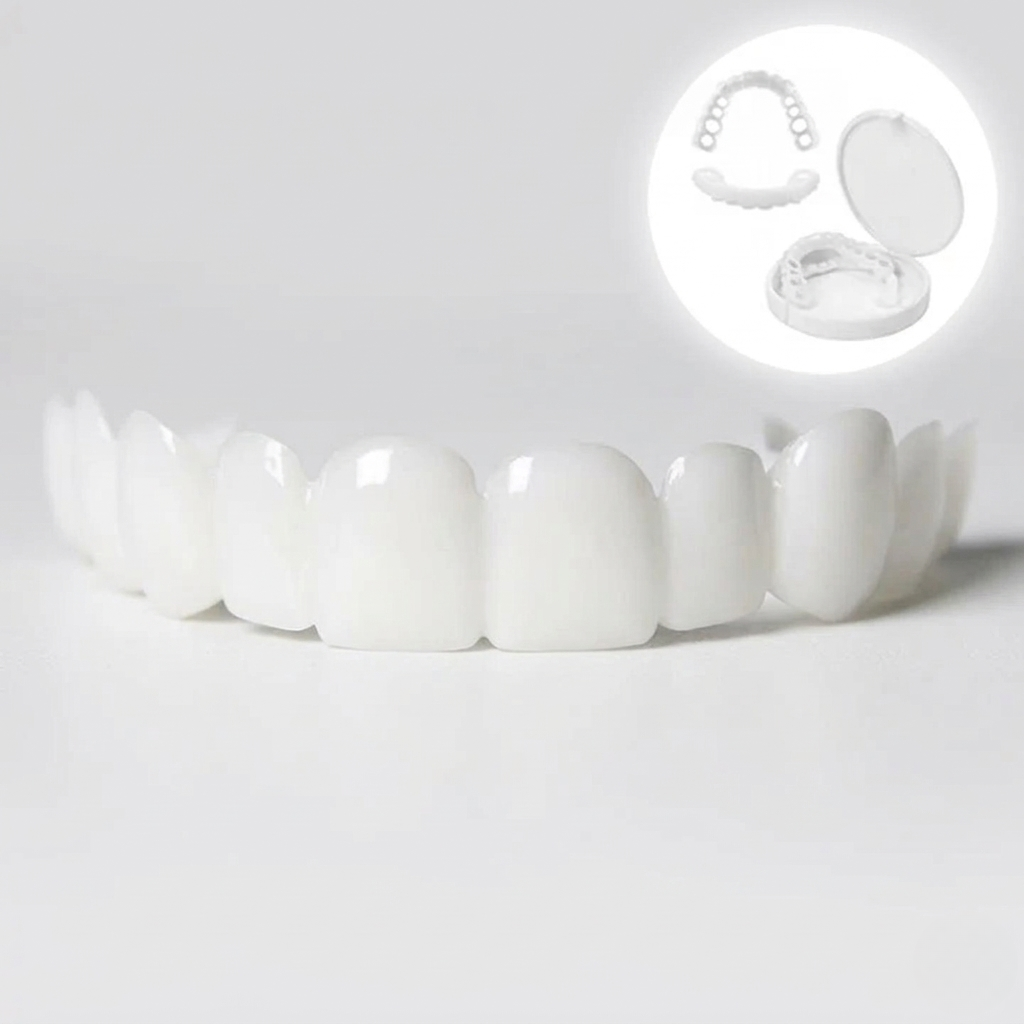 Faccette Dentali Istantanee per Arcata Superiore e Inferiore Sorriso Naturale