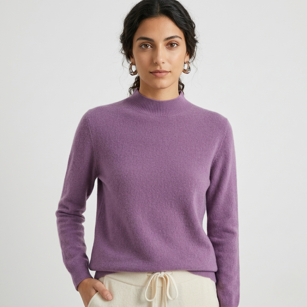 Maglione da Donna in Maglia Morbida Pullover Elegante Caldo