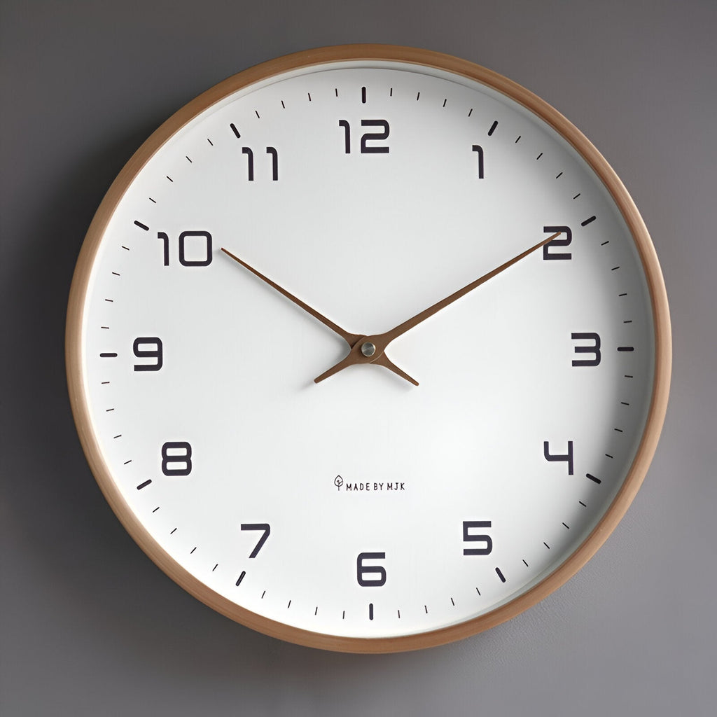 Orologio da parete in legno | Orologio moderno per soggiorno | Orologio da parete in design nordico | NordOrologio