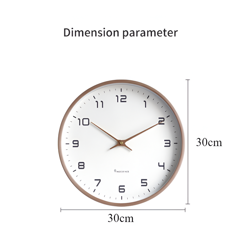 Orologio da parete in legno | Orologio moderno per soggiorno | Orologio da parete in design nordico | NordOrologio