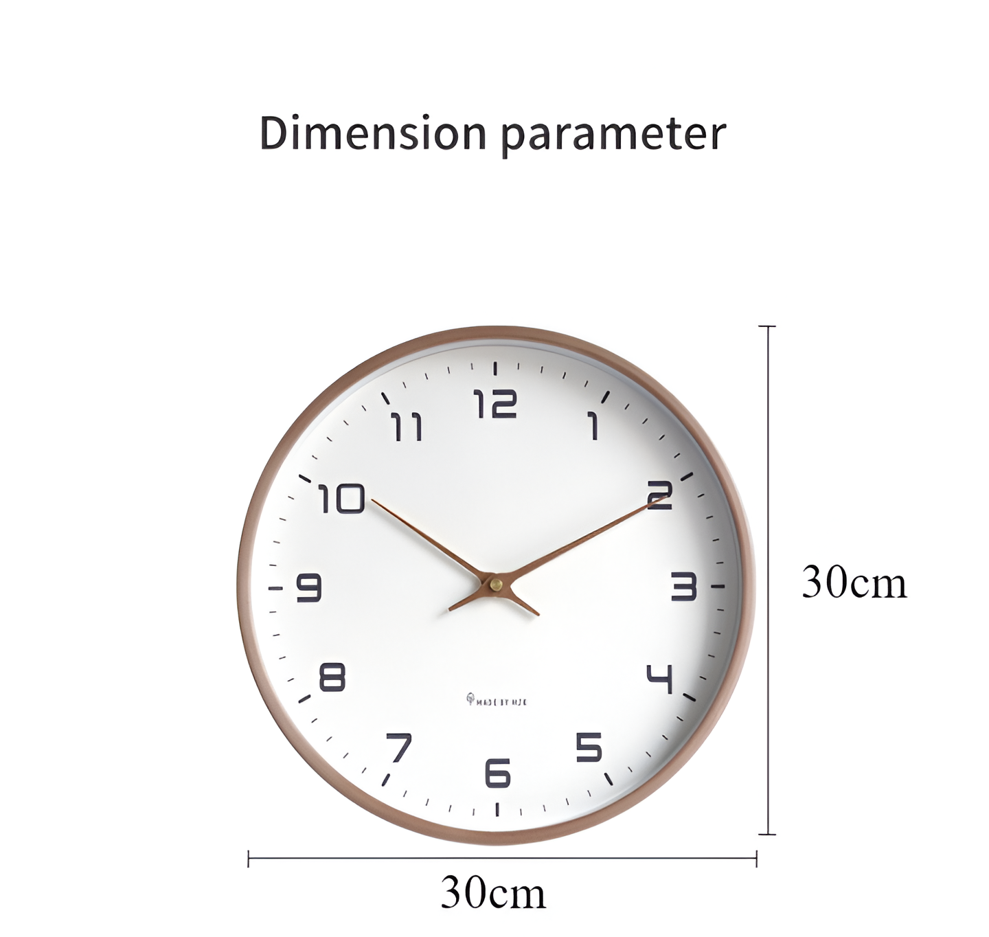 Orologio da parete in legno | Orologio moderno per soggiorno | Orologio da parete in design nordico | NordOrologio