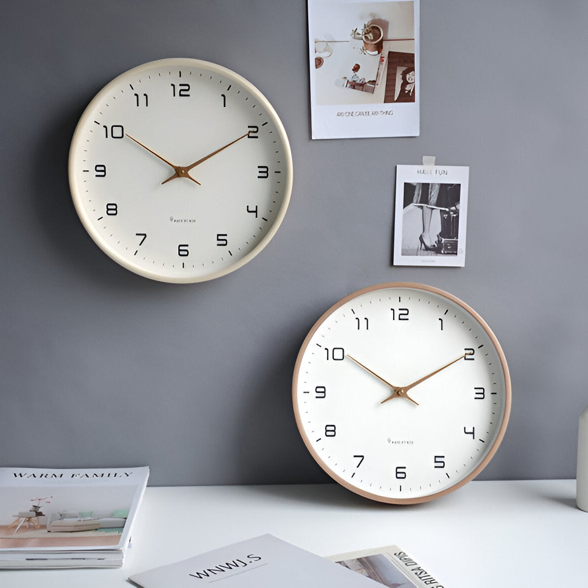 Orologio da parete in legno | Orologio moderno per soggiorno | Orologio da parete in design nordico | NordOrologio